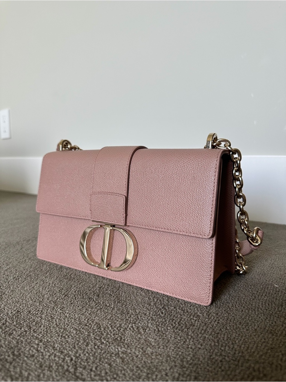 Dior Pink Shoulder Bag with Gold Hardware